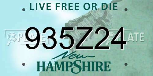 935Z24 New Hampshire License Plate