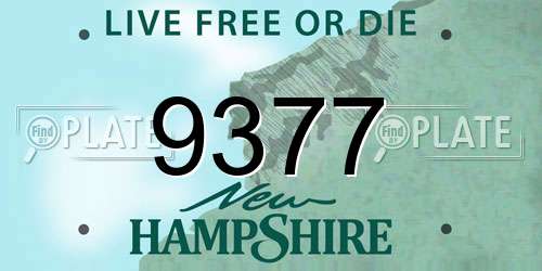 9377 New Hampshire License Plate