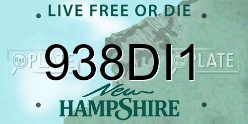 938DI1 New Hampshire License Plate