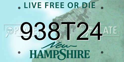 938T24 New Hampshire License Plate