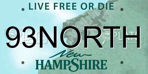 93NORTH New Hampshire License Plate