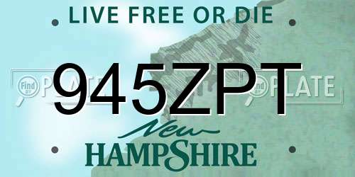 945ZPT New Hampshire License Plate