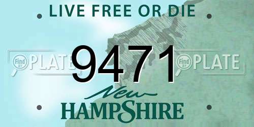 9471 New Hampshire License Plate