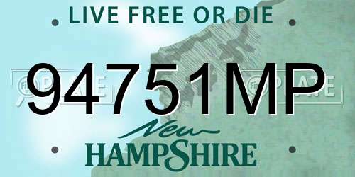 94751MP New Hampshire License Plate