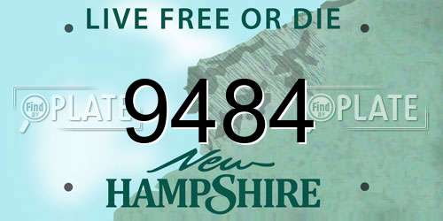 9484 New Hampshire License Plate