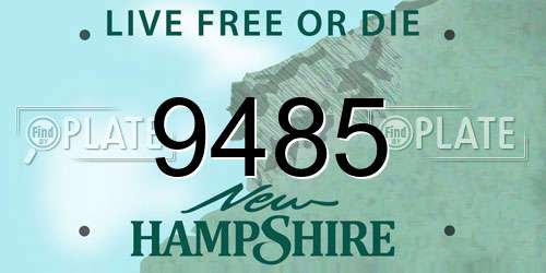 9485 New Hampshire License Plate