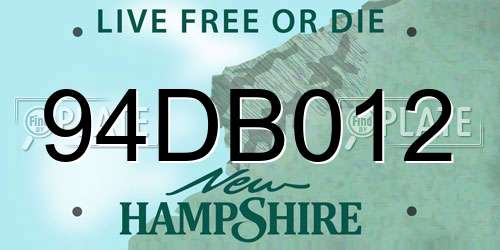 94DB012 New Hampshire License Plate
