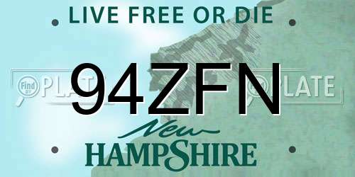 94ZFN New Hampshire License Plate