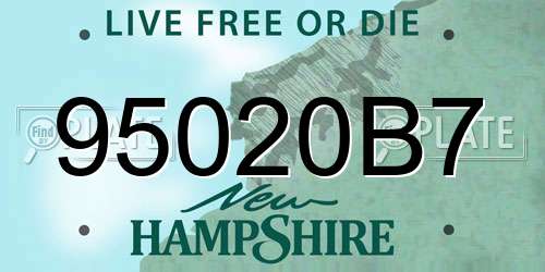 95020B7 New Hampshire License Plate