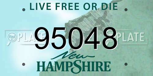 95048 New Hampshire License Plate