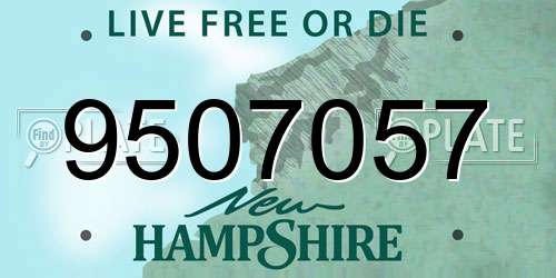 9507057 New Hampshire License Plate