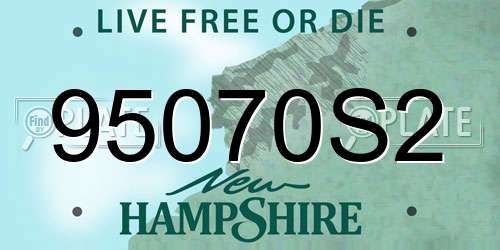 95070S2 New Hampshire License Plate