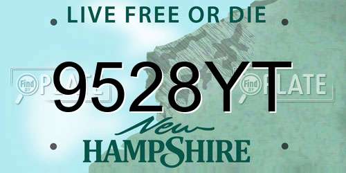 9528YT New Hampshire License Plate