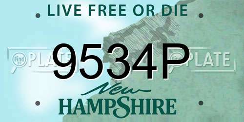 9534P New Hampshire License Plate