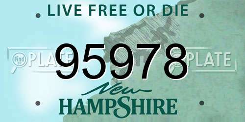 95978 New Hampshire License Plate