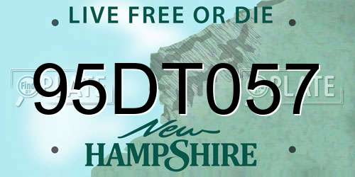 95DT057 New Hampshire License Plate