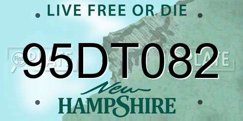 95DT082 New Hampshire License Plate