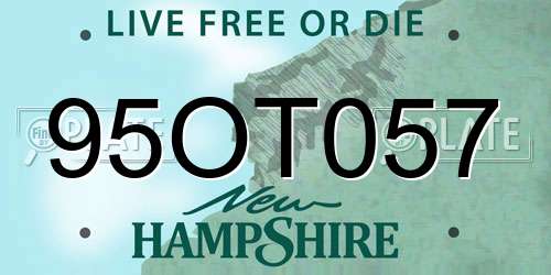95OT057 New Hampshire License Plate
