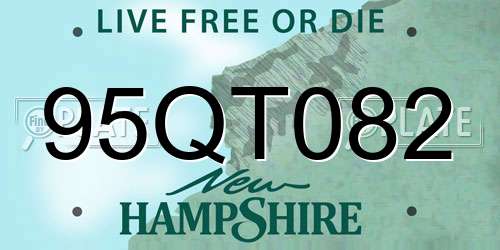 95QT082 New Hampshire License Plate