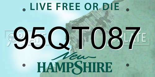 95QT087 New Hampshire License Plate