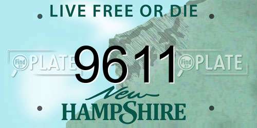 9611 New Hampshire License Plate