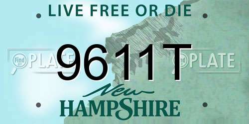 9611T New Hampshire License Plate