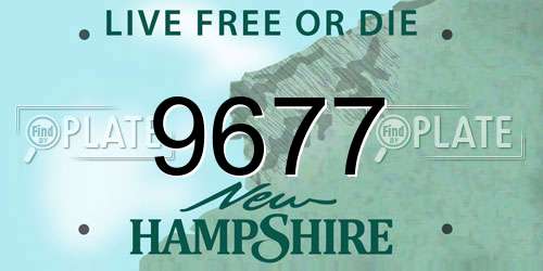 9677 New Hampshire License Plate