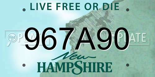 967A90 New Hampshire License Plate