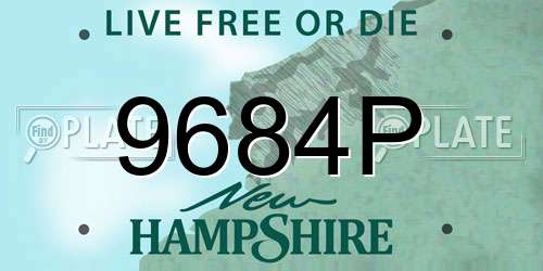 9684P New Hampshire License Plate