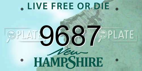9687 New Hampshire License Plate