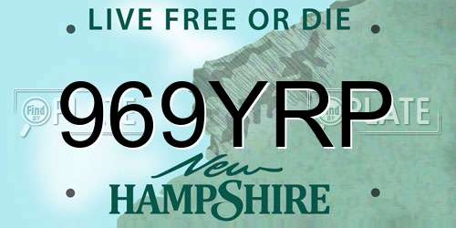 969YRP New Hampshire License Plate