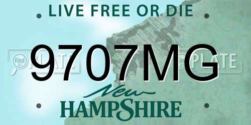9707MG New Hampshire License Plate