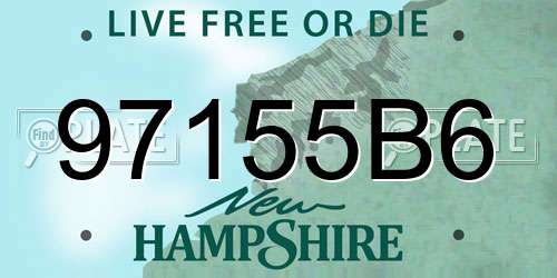 97155B6 New Hampshire License Plate