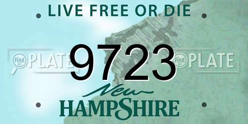 9723 New Hampshire License Plate