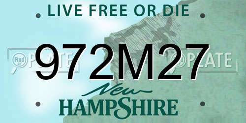 972M27 New Hampshire License Plate
