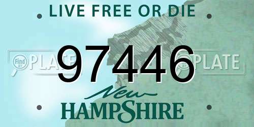 97446 New Hampshire License Plate