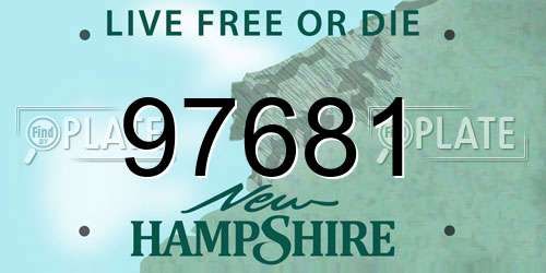 97681 New Hampshire License Plate