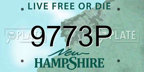9773P New Hampshire License Plate
