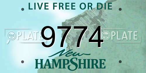 9774 New Hampshire License Plate