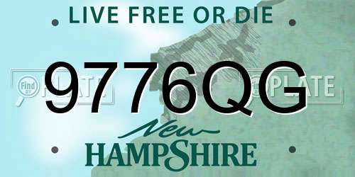 9776QG New Hampshire License Plate