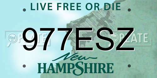 977ESZ New Hampshire License Plate