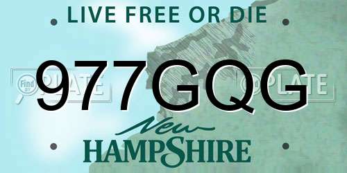 977GQG New Hampshire License Plate