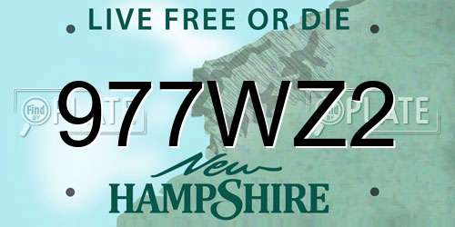 977WZ2 New Hampshire License Plate