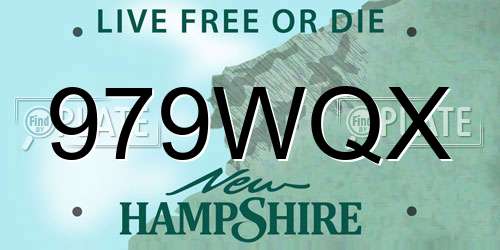 979WQX New Hampshire License Plate