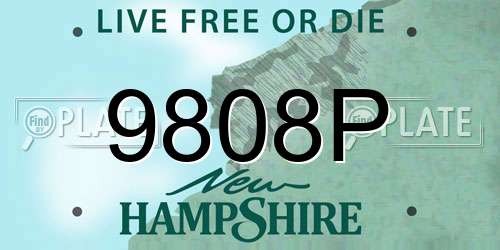 9808P New Hampshire License Plate