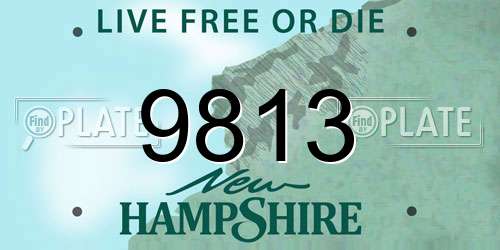 9813 New Hampshire License Plate
