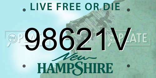 98621V New Hampshire License Plate
