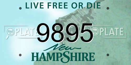 9895 New Hampshire License Plate