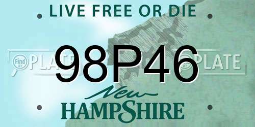98P46 New Hampshire License Plate