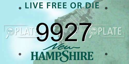 9927 New Hampshire License Plate
